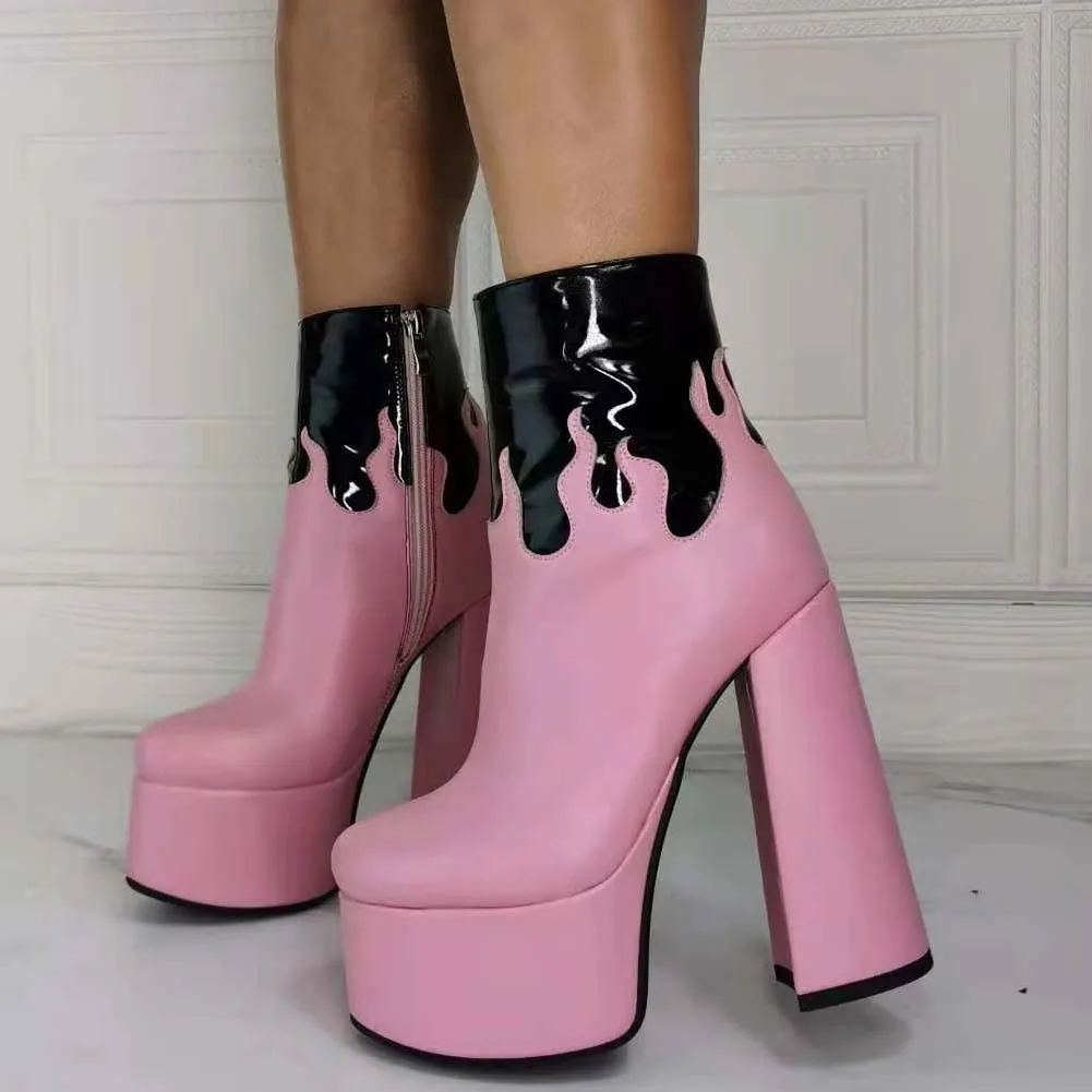 GIGIFOX Big Size 43 Brand New Design Party Boots Woman Shoes Patchwork Zipper Platform High Heels Fashion Luxury Bootie Ladies 
GIGIFOX Big Size 43 Brand New Design Party Boots Woman Shoes Patchwork Zipper Platform High Heels Fashion Luxury Bootie Ladies