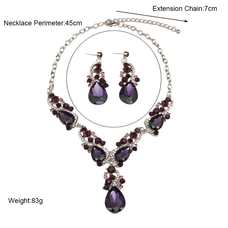 Vintage Green Crystal Water Drop Pendant Necklace and Earrings Set Bridal Luxury Jewelry Sets for Women Wedding Costume Jewelry
Vintage Green Crystal Water Drop Pendant Necklace and Earrings Set Bridal Luxury Jewelry Sets for Women Wedding Costume Jewelry
