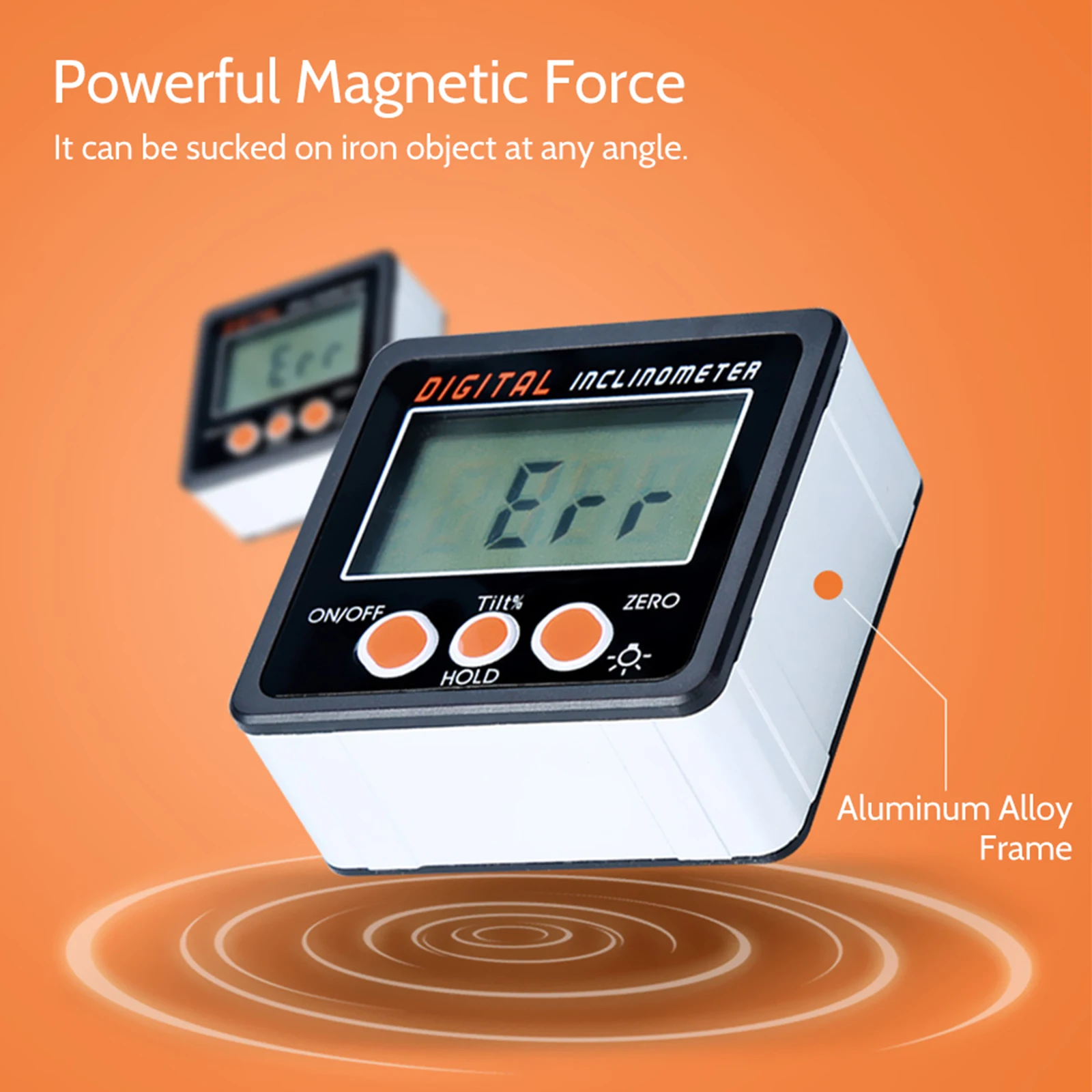 Digital Inclinometer 0-360Electronic Protractor Aluminum Alloy Shell Digital Bevel Box Angle Gauge Meter Magnets Base
Digital Inclinometer 0-360Electronic Protractor Aluminum Alloy Shell Digital Bevel Box Angle Gauge Meter Magnets Base