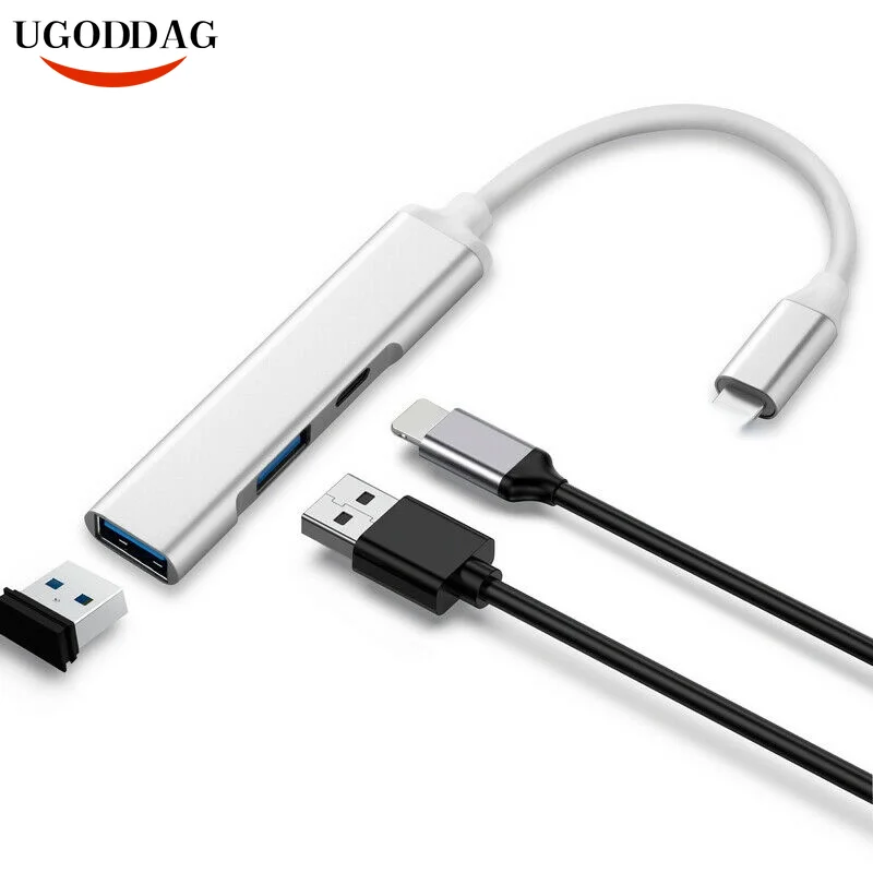 Разветвитель USB 3 0 на порта OTG-адаптер для IPhone 8 Pin-USB | Мобильные телефоны и