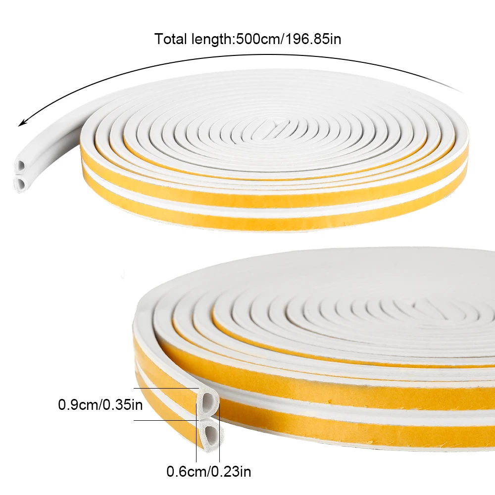 2X5 M D-Shape Self-adhesive Door And Window Sealing Strip Glass Window Anti-collision Rubber Strip Foam Sound Insulation Strip
2X5 M D-Shape Self-adhesive Door And Window Sealing Strip Glass Window Anti-collision Rubber Strip Foam Sound Insulation Strip