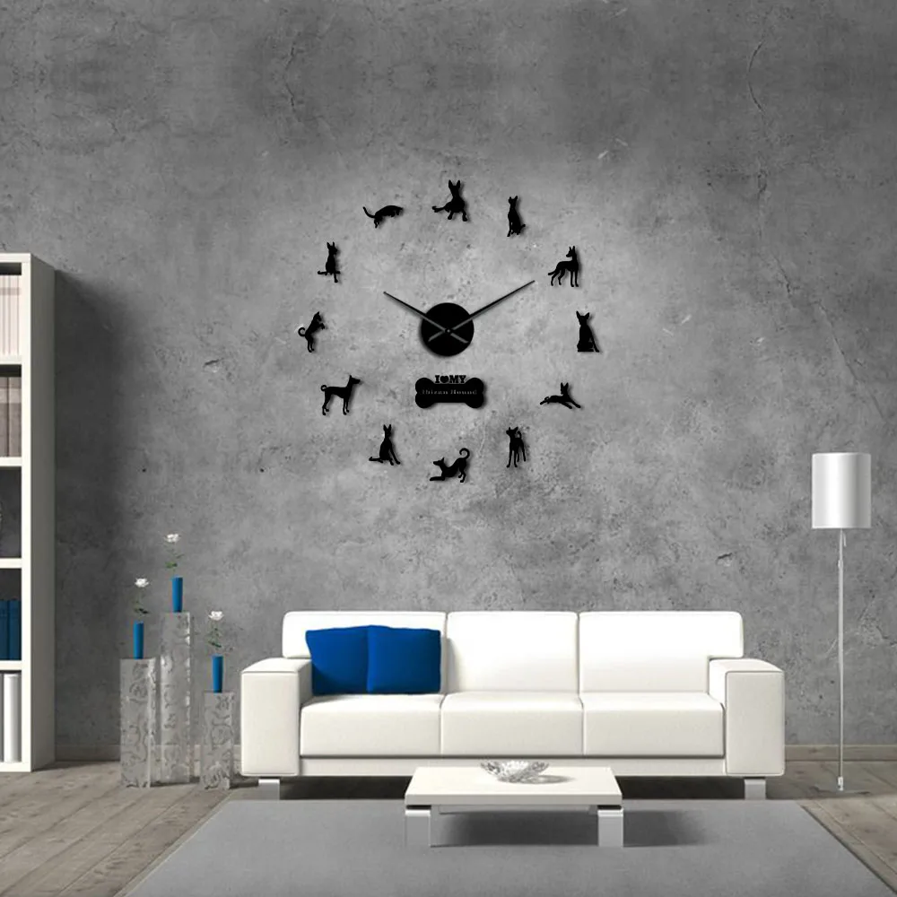 Anubis Ibizan Hound Dog 3D DIY Wall Clock Podenco Ibicenco Egyptian Dog Breed Frameless Clock Watch Mirror Effect Animal Design
Anubis Ibizan Hound Dog 3D DIY Wall Clock Podenco Ibicenco Egyptian Dog Breed Frameless Clock Watch Mirror Effect Animal Design