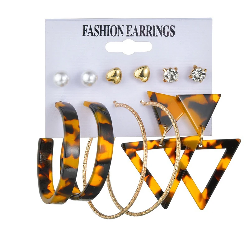Fashion Acrylic Resin Leopard Dangle Geometry Earring Set Statement Tassel Earring For Women Jewelry INS Earrings femme ER200013
Fashion Acrylic Resin Leopard Dangle Geometry Earring Set Statement Tassel Earring For Women Jewelry INS Earrings femme ER200013