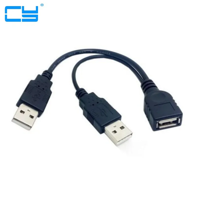 USB 2.0 Female A to Dual A Male Data Y Cable HDD Power Supply Cord for External 2.5" Hard Disk Drive
USB 2.0 Female A to Dual A Male Data Y Cable HDD Power Supply Cord for External 2.5" Hard Disk Drive