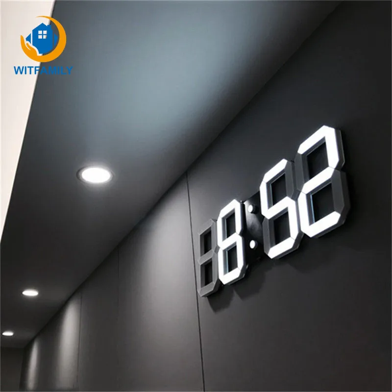 3D LED Digital Wall Clock Alarm Date Temperature Automatic Backlight Table Desktop Home Decoration Stand hang Clocks
3D LED Digital Wall Clock Alarm Date Temperature Automatic Backlight Table Desktop Home Decoration Stand hang Clocks