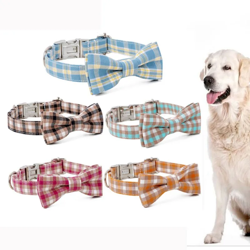 Pet Bownet Check Cotton Alloy Buckle Dog Collar Personalized Pet Collar For Small Medium Large Dogs Pet Products
Pet Bownet Check Cotton Alloy Buckle Dog Collar Personalized Pet Collar For Small Medium Large Dogs Pet Products