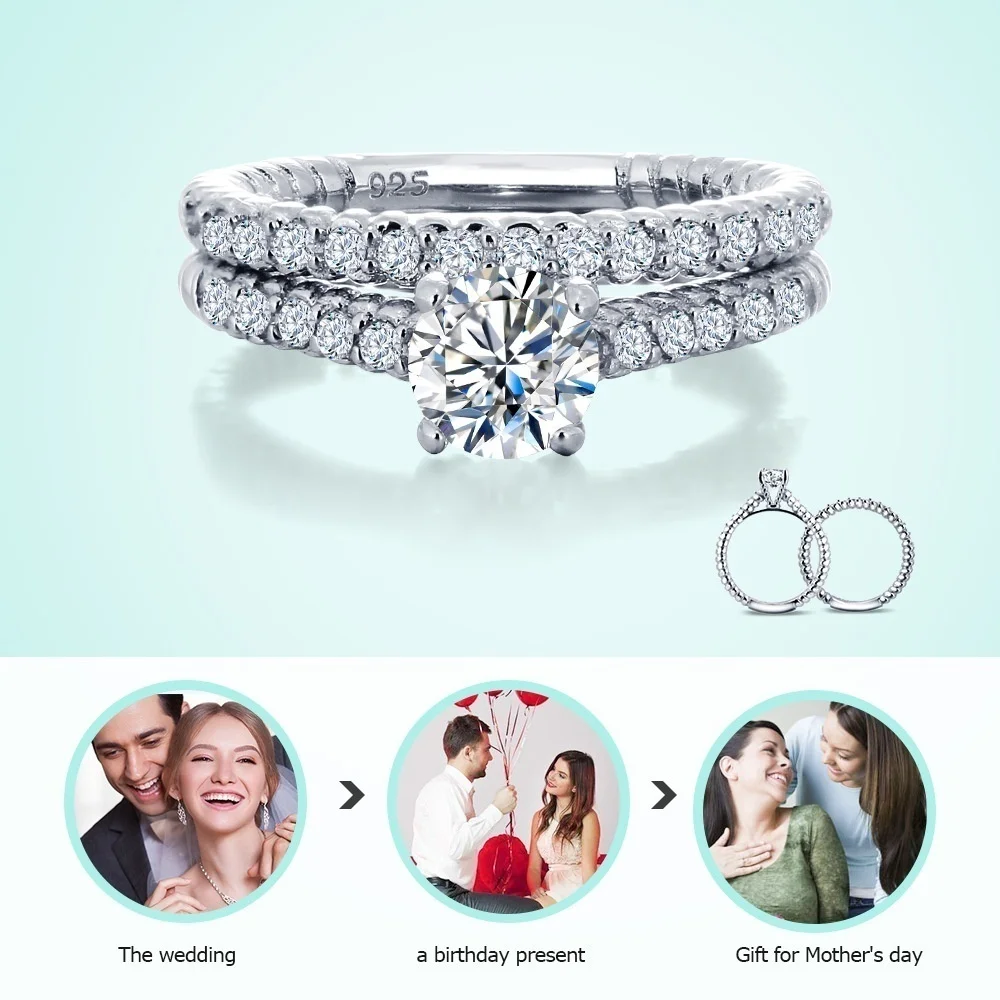 FDLK Women Fashion Natural White Crystal Ring Set Bridal Wedding Jewelry Size 5 - 10
FDLK Women Fashion Natural White Crystal Ring Set Bridal Wedding Jewelry Size 5 - 10