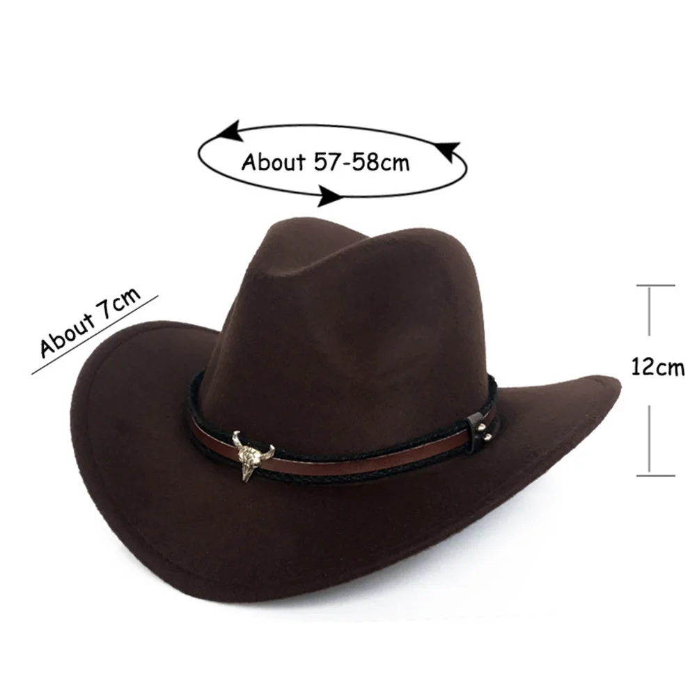 New Ox Head Unisex Western Cowboy Woolen Hat Wide Brim Fedora Jazz Cap with Strap Classic Hat Plaid Hat
New Ox Head Unisex Western Cowboy Woolen Hat Wide Brim Fedora Jazz Cap with Strap Classic Hat Plaid Hat