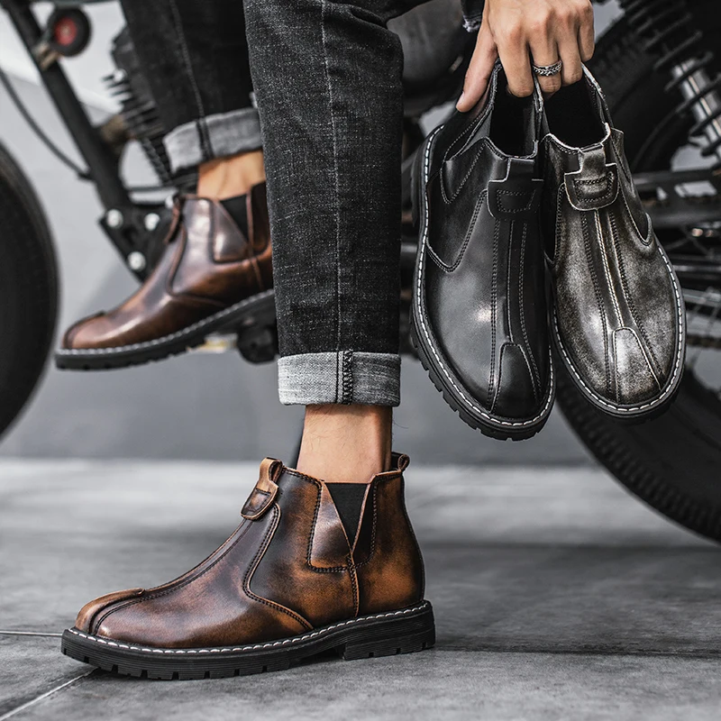 Mens Basic Boots Autumn Winter Mens Ankle Botas Fashion Chelsea Shoes Male Vintage Business Casual Boots Warm Slip on Men Boots
Mens Basic Boots Autumn Winter Mens Ankle Botas Fashion Chelsea Shoes Male Vintage Business Casual Boots Warm Slip on Men Boots
