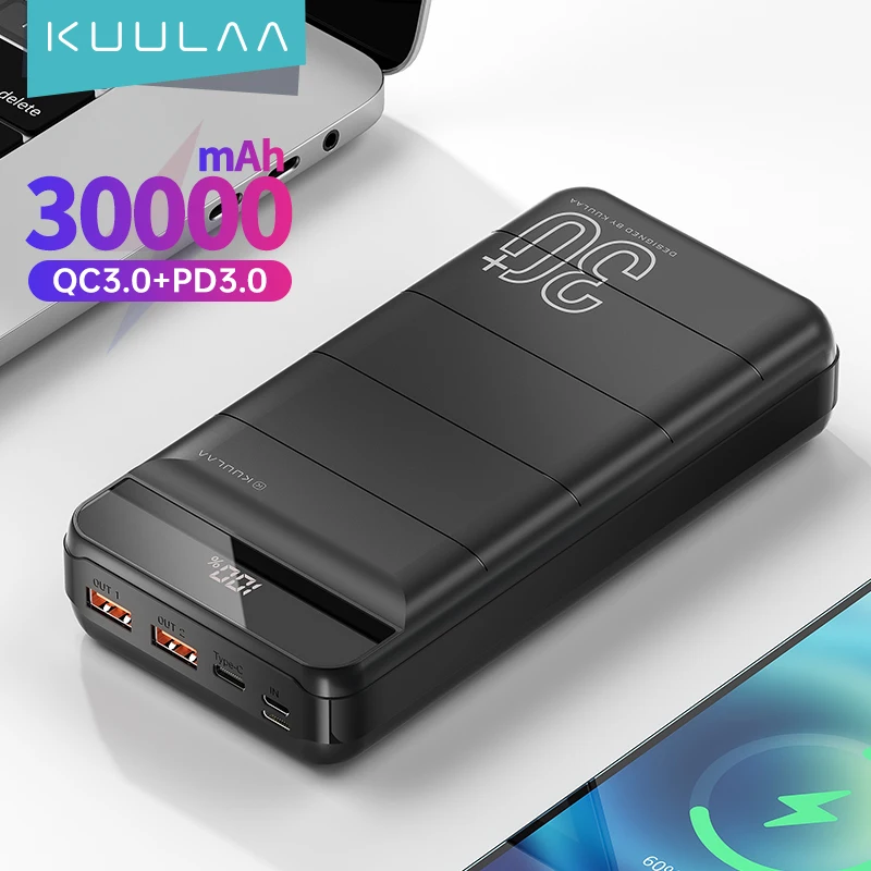 KUULAA Power Bank 30000mAh Digital Display QC PD 3.0 Fast Charging Powerbank 30000mAh USB External Battery Charger For Xiaomi MI
KUULAA Power Bank 30000mAh Digital Display QC PD 3.0 Fast Charging Powerbank 30000mAh USB External Battery Charger For Xiaomi MI