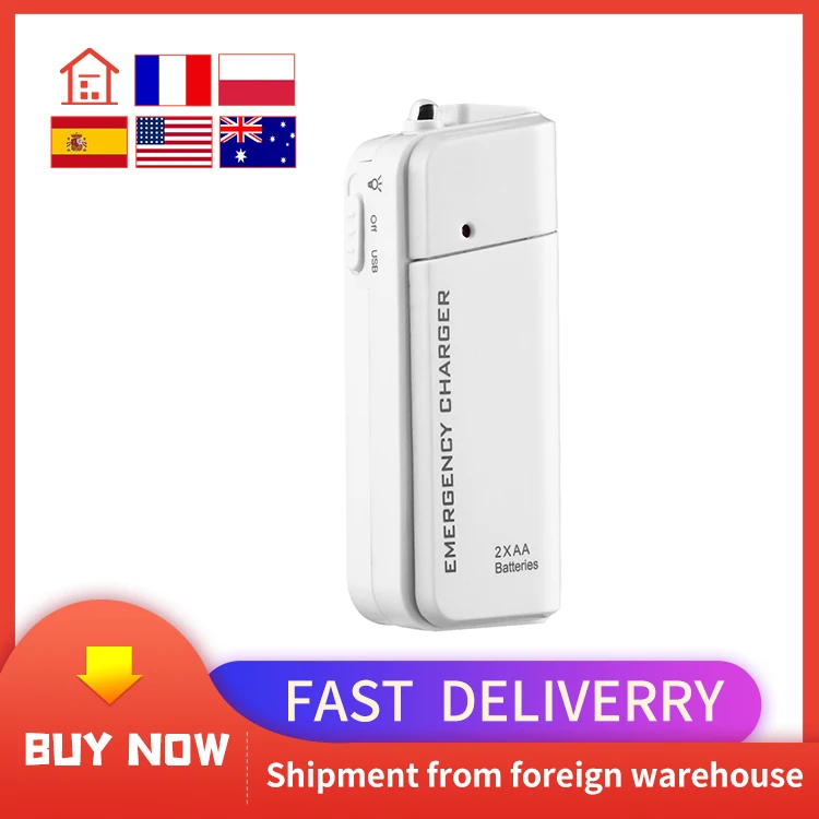 Universal Portable USB Emergency 2 AA Battery Extender Charger Power Bank Supply Box For iPhone Mobile Phone MP3 MP4 White
Universal Portable USB Emergency 2 AA Battery Extender Charger Power Bank Supply Box For iPhone Mobile Phone MP3 MP4 White