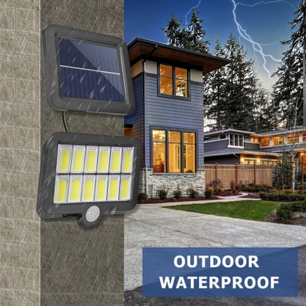 

160LED Solar Powered Wall Light Outdoor Waterproof PIR Motion Sensor Lighting Park Courtyard Fence Street Garden Decoration Lamp