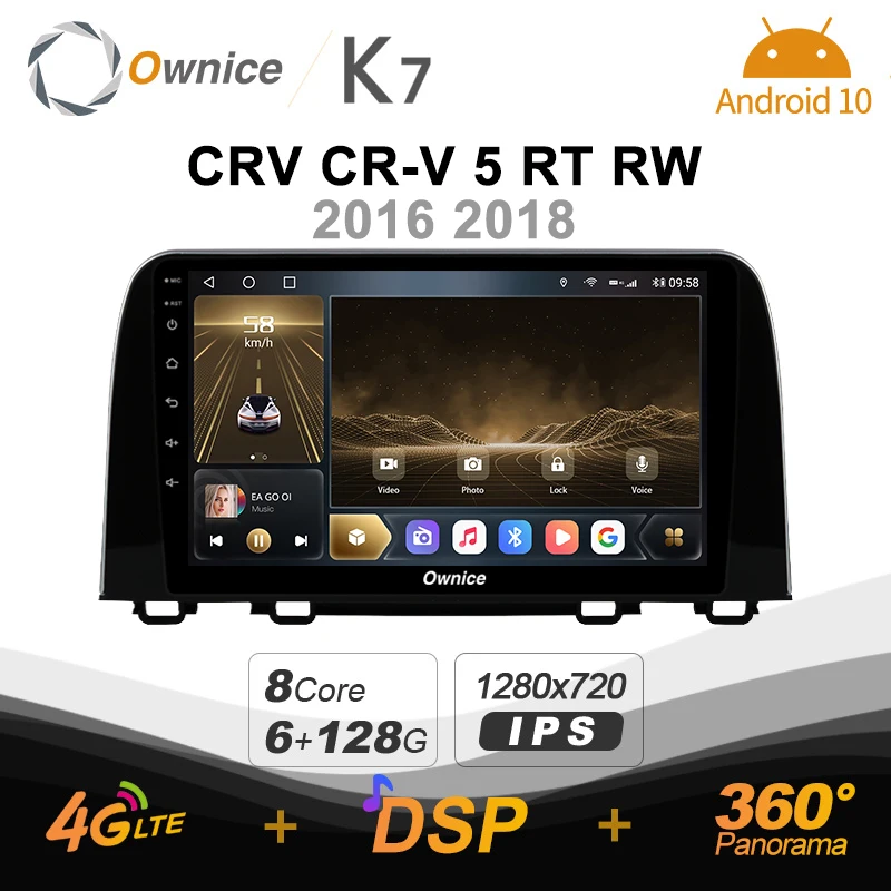 K7 Ownice 6G Ram 128G Rom Android 10.0 Car radio setero for Honda CRV CR-V 5 RT RW 2016 2018 Auto Audio 360 Panorama Optical
K7 Ownice 6G Ram 128G Rom Android 10.0 Car radio setero for Honda CRV CR-V 5 RT RW 2016 2018 Auto Audio 360 Panorama Optical