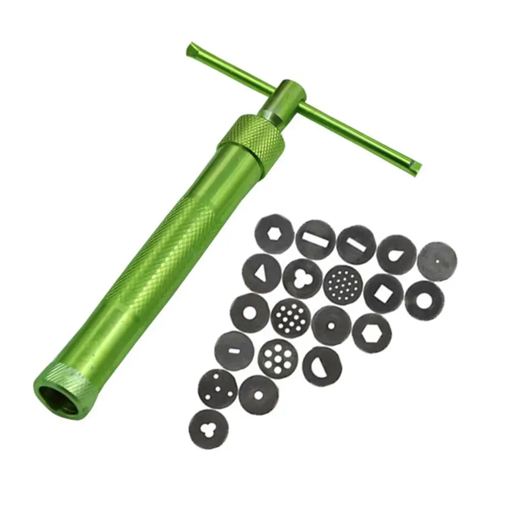 New Pottery Clay Extruders with 20 Discs Polymer Clay Sculpting Fondant Cake Extruder Tool Sugar Paste Extruder Craft Gun
New Pottery Clay Extruders with 20 Discs Polymer Clay Sculpting Fondant Cake Extruder Tool Sugar Paste Extruder Craft Gun