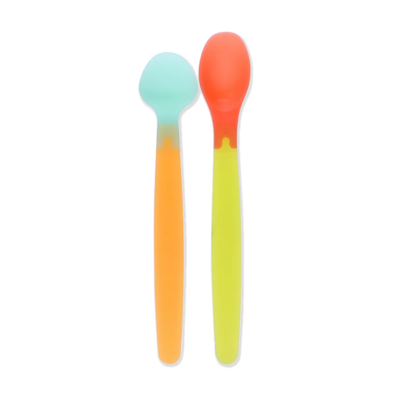2Pcs/set Heat Discoloration Safety Baby Feeding Spoon Soft Silicone Flatware
2Pcs/set Heat Discoloration Safety Baby Feeding Spoon Soft Silicone Flatware