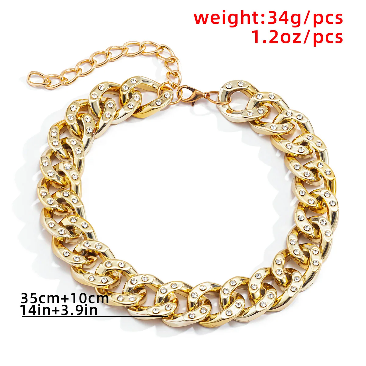 Salircon Kpop Rhinestone Thick Choker Necklace for Women Men Punk Crystal Chunky Neck Chains Necklace Couple Jewelry Gift 2021
Salircon Kpop Rhinestone Thick Choker Necklace for Women Men Punk Crystal Chunky Neck Chains Necklace Couple Jewelry Gift 2021