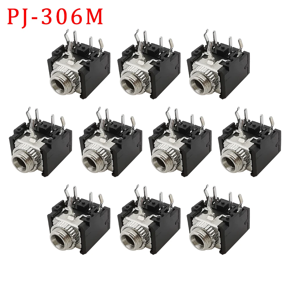 10Pcs Black PJ306M 3.5mm 5Pin Stereo Headphone Socket Audio Female PCB Panel Mount Connector With Nut PJ-306M 3.5mm Jack Adapter
10Pcs Black PJ306M 3.5mm 5Pin Stereo Headphone Socket Audio Female PCB Panel Mount Connector With Nut PJ-306M 3.5mm Jack Adapter