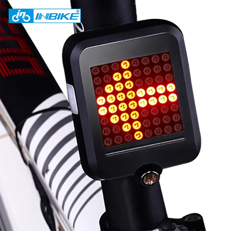 

INBIKE Bicycle Light Automatic Dirction Indicator Taillight bisiklet aksesuar USB Charging Mountain Bike Safety Warning Light