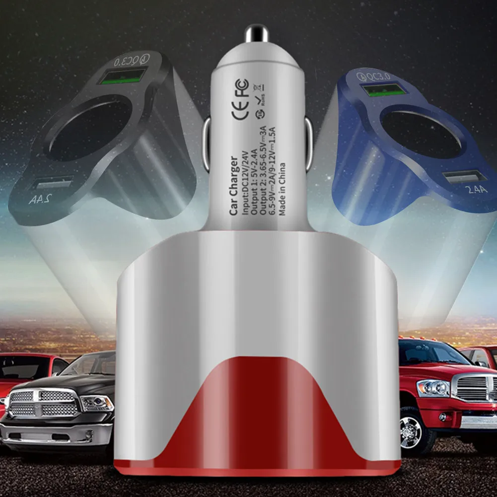 Useful Phone Accessories 12/24V Car Charger Dual USB Ports QC3.0 Fast Charging Lighter Auto Charger Adapter Ship Fast delivery
Useful Phone Accessories 12/24V Car Charger Dual USB Ports QC3.0 Fast Charging Lighter Auto Charger Adapter Ship Fast delivery