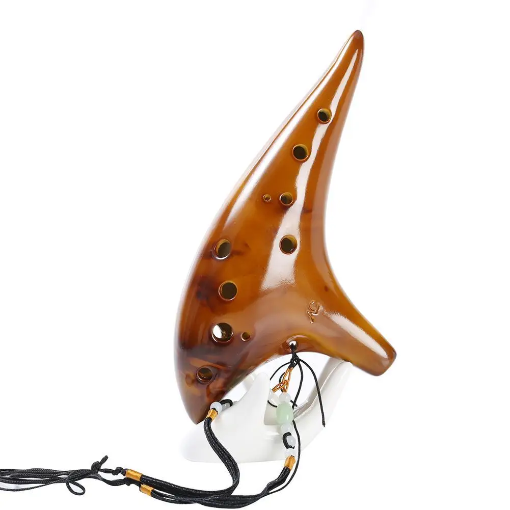 Профессиональный Ocarina 12 отверстий Alto C копченая керамическая Ocarina тенор музыкальная коллекция