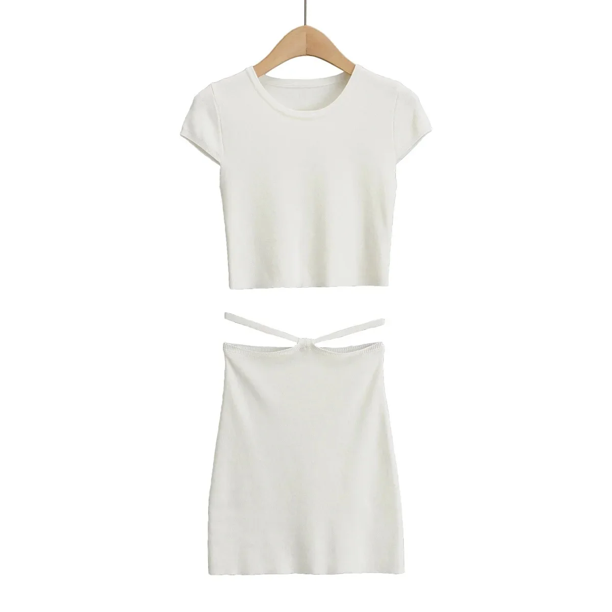 TVVOVVIN Sexy Two-piece Set Short Sleeve T-shirt + High Waist Bandage Hollow Out Mini Skirt Female Skinny Casual Suit 1SH6
TVVOVVIN Sexy Two-piece Set Short Sleeve T-shirt + High Waist Bandage Hollow Out Mini Skirt Female Skinny Casual Suit 1SH6