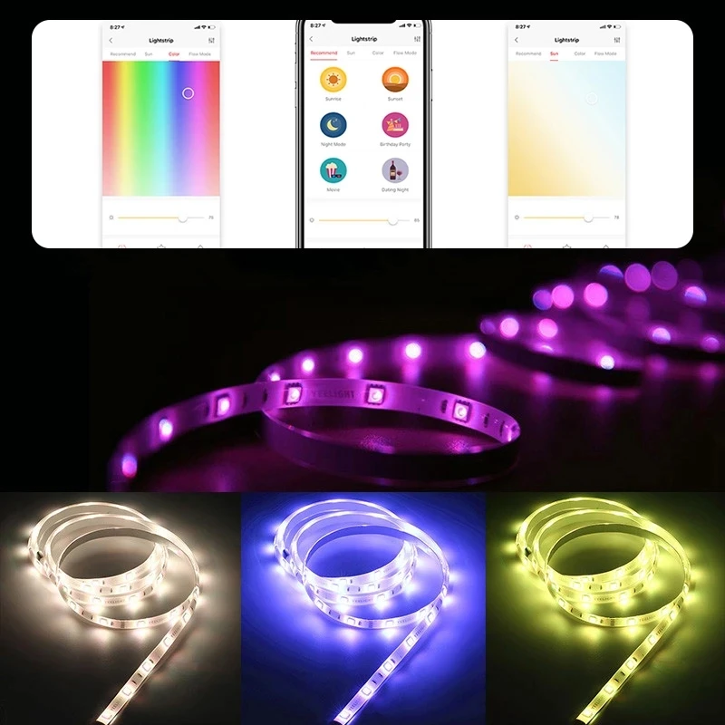 

Yeelight RGB lightstrip 1S Intelligent light band Smart home Phone App wifi Colorful lamb LED 2M To 10M 16 Million 60 Led