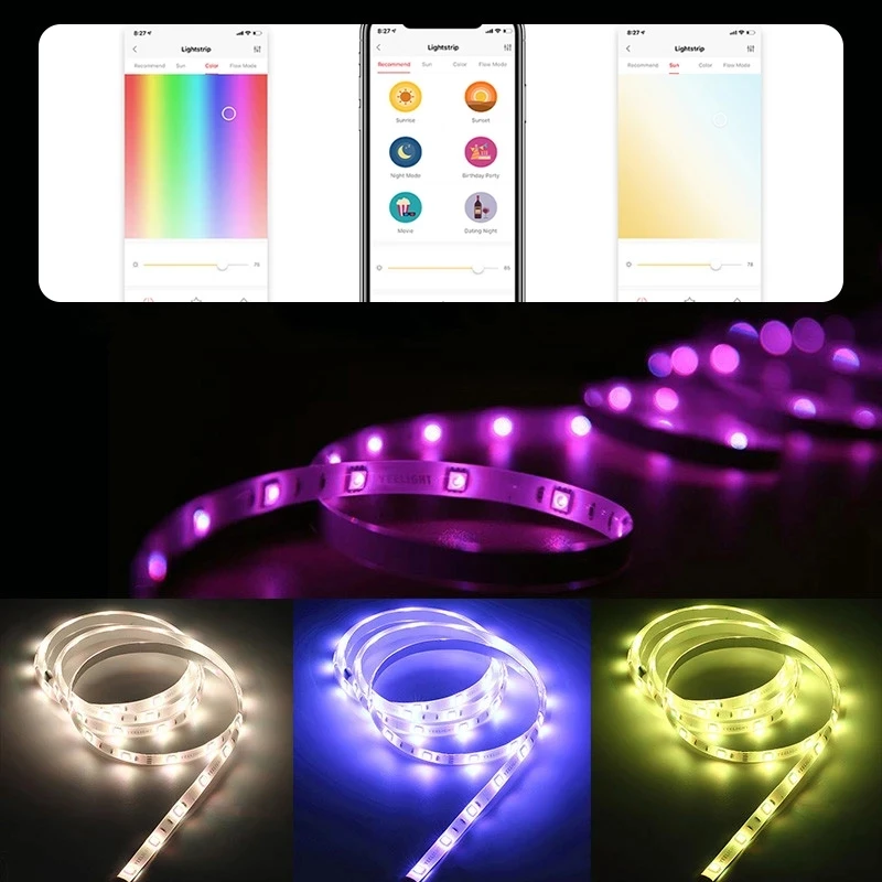 Yeelight RGB Smart lightstrip 1S Intelligent Light Band Phone App wifi Colorful Lamb LED 2M To 10M 16 Million 60 led For Gift
Yeelight RGB Smart lightstrip 1S Intelligent Light Band Phone App wifi Colorful Lamb LED 2M To 10M 16 Million 60 led For Gift