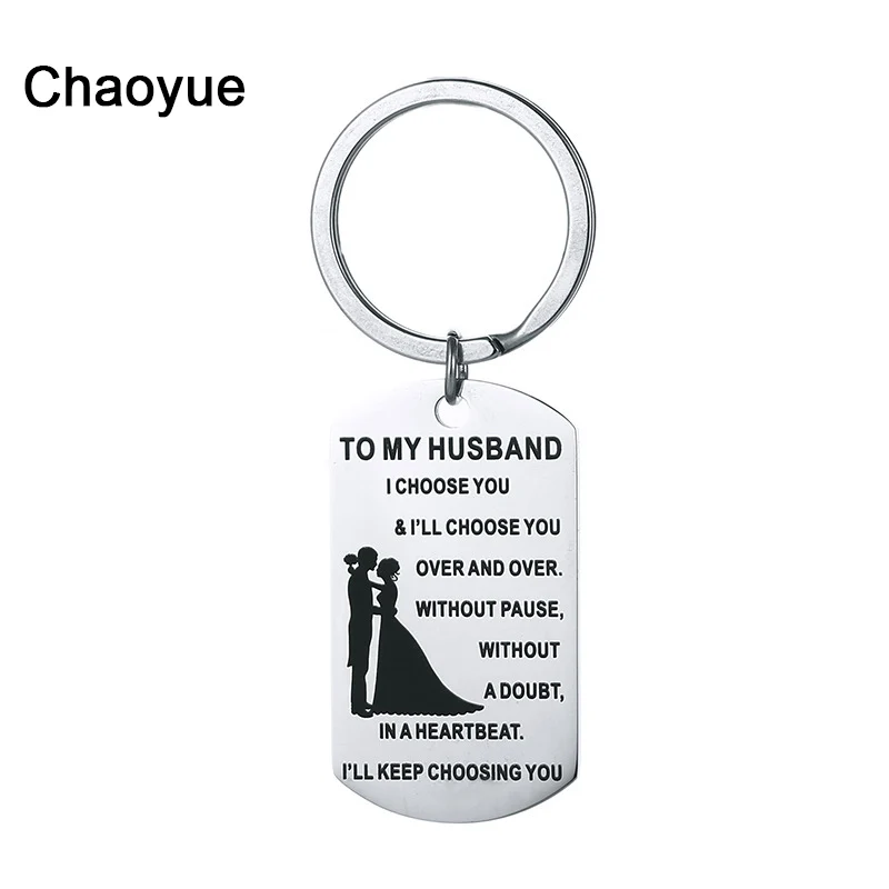 Husband Keychain Stainless Steel Engraved Key Chain Personalized Names Romantic Wedding Anniversary Jewelry Gifts for Husband
Husband Keychain Stainless Steel Engraved Key Chain Personalized Names Romantic Wedding Anniversary Jewelry Gifts for Husband