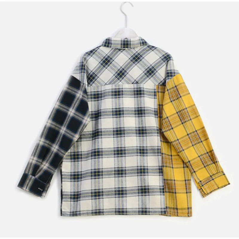 Hip Hop Plaid Color Contrast Women's Shirts Tops Long Sleeve Patchwork Splice Shirt Streetwear Female 2021 Spring Summer Top
Hip Hop Plaid Color Contrast Women's Shirts Tops Long Sleeve Patchwork Splice Shirt Streetwear Female 2021 Spring Summer Top