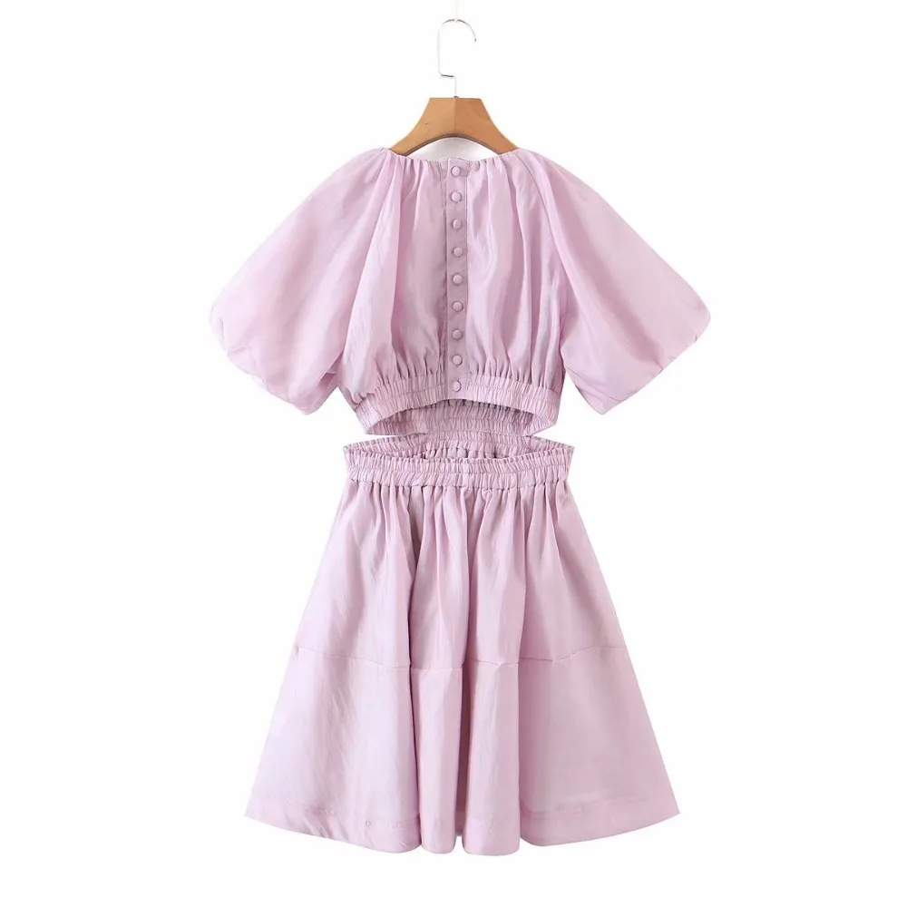 Women's Summer O Neck Puff Sleeve Hollow Waist Mini Dress Ladies Elegant Solid Color Streetwear Holiday Dress Party Vestidos
Women's Summer O Neck Puff Sleeve Hollow Waist Mini Dress Ladies Elegant Solid Color Streetwear Holiday Dress Party Vestidos
