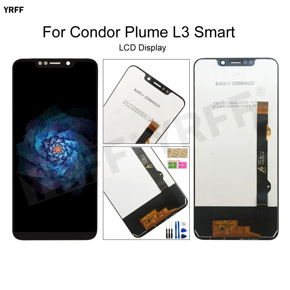 New LCD Display Touch Screen Digitizer Assembly For Condor Plume L3 Smart SP638 LCD Screens Panel Sensor Phone Repair Sets
New LCD Display Touch Screen Digitizer Assembly For Condor Plume L3 Smart SP638 LCD Screens Panel Sensor Phone Repair Sets