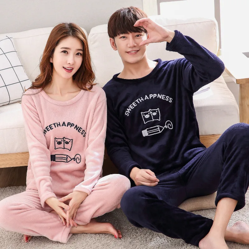 XIFER Autumn and Winter Thickened Flannel Couple Pajamas Women Korean Long-sleeved Cute Thickening Men's Home Service Warm Suit
XIFER Autumn and Winter Thickened Flannel Couple Pajamas Women Korean Long-sleeved Cute Thickening Men's Home Service Warm Suit