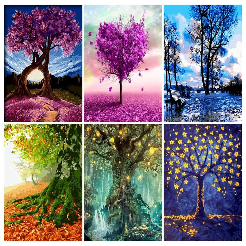 GATYZTORY Рисование по номерам для взрослых дерево 40x50 см DIY Краска по номерам на холсте Пейзаж Безрамная ручная краска домашний декор
GATYZTORY Рисование по номерам для взрослых дерево 40x50 см DIY Краска по номерам на холсте Пейзаж Безрамная ручная краска домашний декор