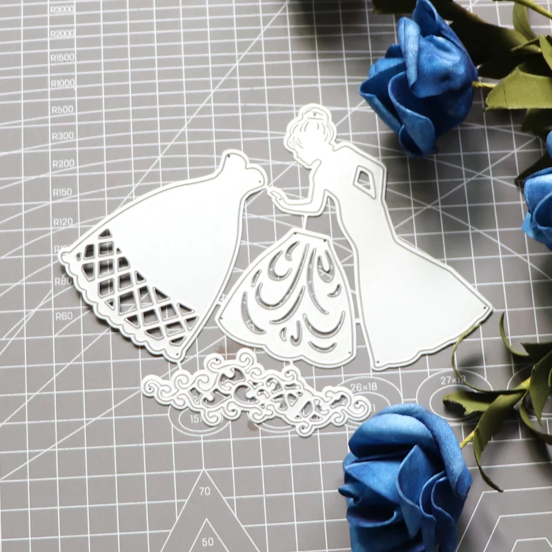 Women's Princess Dress Lace Wedding Frame Metal Cutting Dies Stencils For DIY Scrapbooking Decorative Embossing Handcraft
Women's Princess Dress Lace Wedding Frame Metal Cutting Dies Stencils For DIY Scrapbooking Decorative Embossing Handcraft