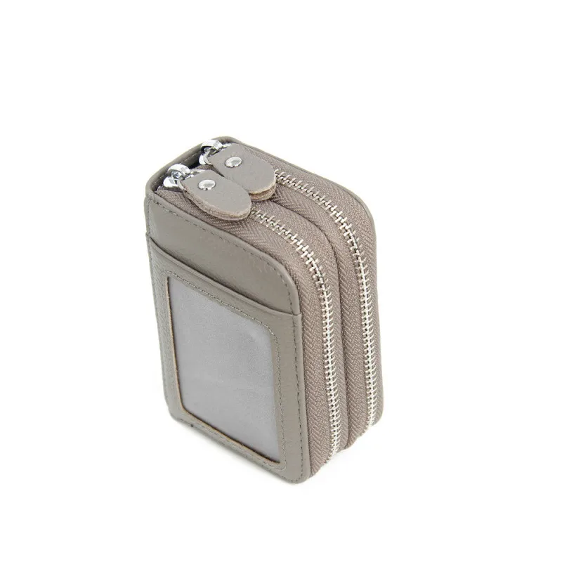 First Layer Cowhide RFID Plus Anti-scanning Leather Organ Card Case Double Zipper Coin Purse Antimagnetic Business Card Case
First Layer Cowhide RFID Plus Anti-scanning Leather Organ Card Case Double Zipper Coin Purse Antimagnetic Business Card Case
