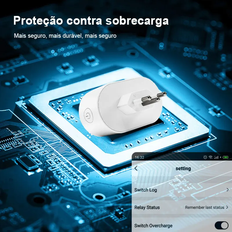 Brazil Smart Wifi Plug BR 16A With Power Monitor Function Tuya App Remote Control Socket Outlet Works With Alexa Google Home
Brazil Smart Wifi Plug BR 16A With Power Monitor Function Tuya App Remote Control Socket Outlet Works With Alexa Google Home