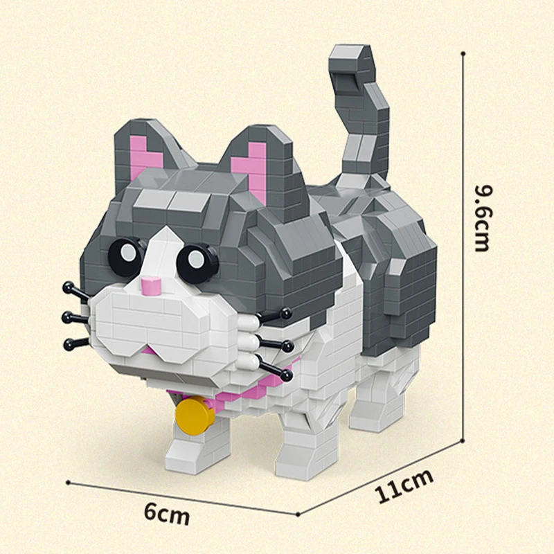 MOYU 93004 Animal World Gray Cat Kitten Cute Cartoon Pet Model DIY Mini Diamond Blocks Bricks Building Toy for Children No Box
MOYU 93004 Animal World Gray Cat Kitten Cute Cartoon Pet Model DIY Mini Diamond Blocks Bricks Building Toy for Children No Box
