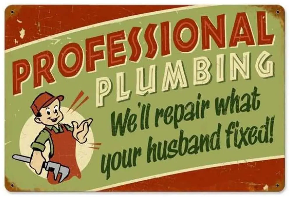 Retro Professional Plumbing Garage Signs for Home Poster Funny Sign Tin Art Wall Decor Vintage Aluminum Retro Metal Tin Sign
Retro Professional Plumbing Garage Signs for Home Poster Funny Sign Tin Art Wall Decor Vintage Aluminum Retro Metal Tin Sign