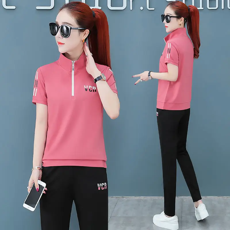 Running, dancing and leisure sports Outfits women's 2021 summer new collar half zipper short sleeve pants two-piece set
Running, dancing and leisure sports Outfits women's 2021 summer new collar half zipper short sleeve pants two-piece set