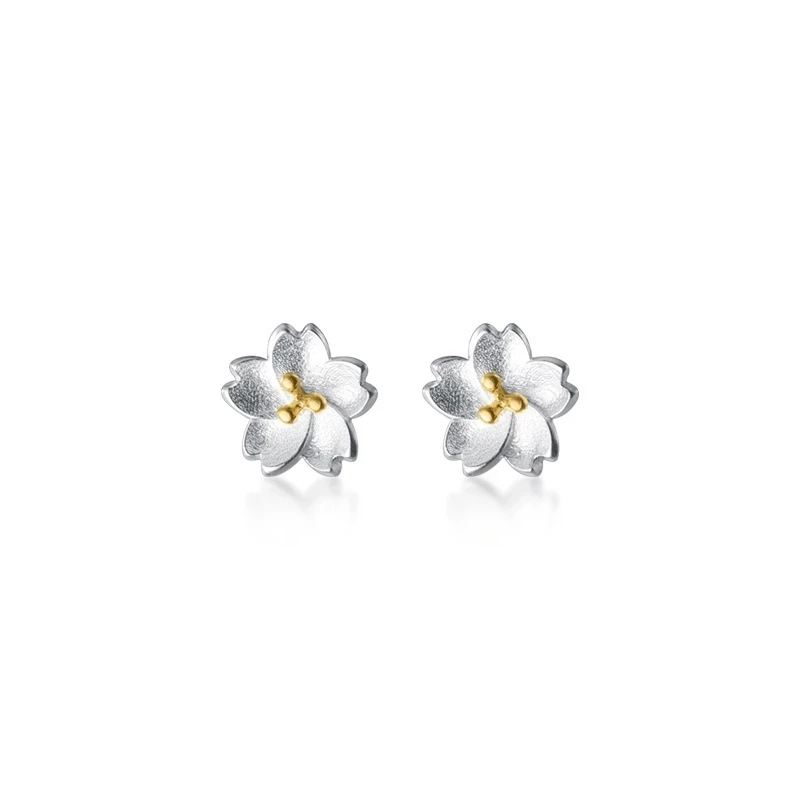 High Quality Romantic Gifts 925 Sterling Silver Cherry Blossom Stud Earrings Flower Earrings for Women Drop Shipping
High Quality Romantic Gifts 925 Sterling Silver Cherry Blossom Stud Earrings Flower Earrings for Women Drop Shipping