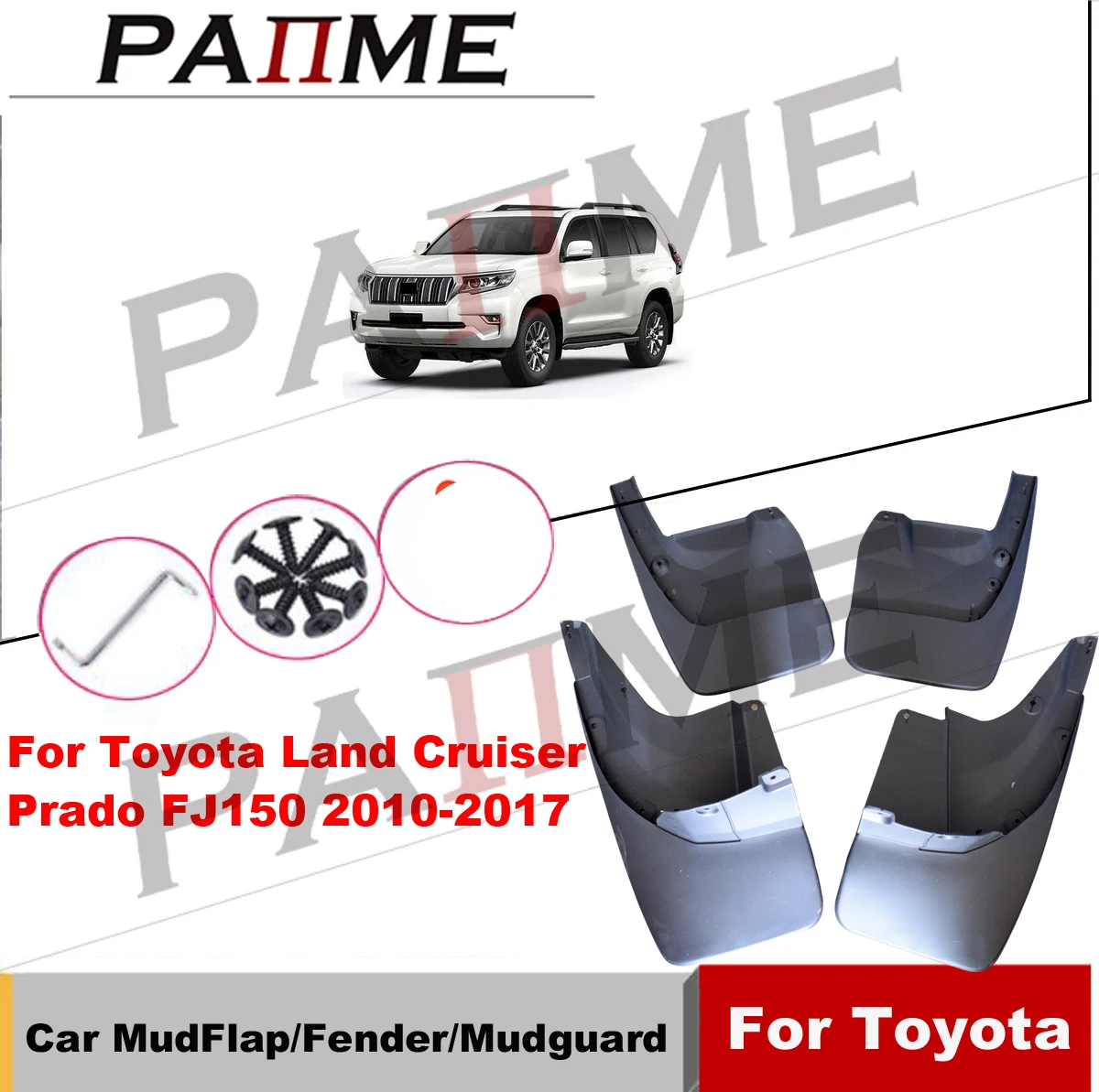 Mudflap for Toyota Land Cruiser Prado FJ150 2010~2017 Fender Mud Guard Splash Flap Mudguard Accessories 2011 2012 2013 YC101027
Mudflap for Toyota Land Cruiser Prado FJ150 2010~2017 Fender Mud Guard Splash Flap Mudguard Accessories 2011 2012 2013 YC101027