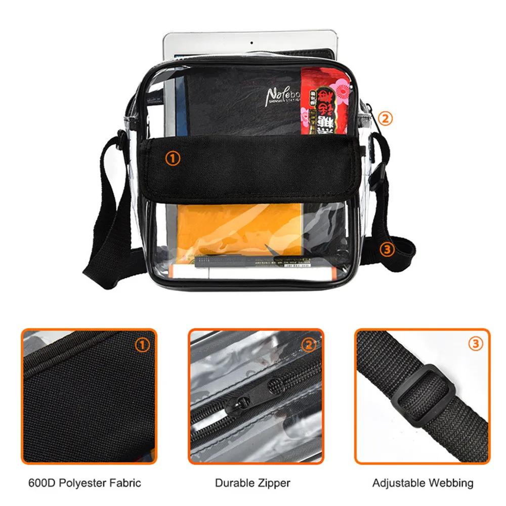 Large Capacity Clear Plastic Tote Bag Women Men Outdoor Transparent Handbag Zip Purse Unisex Stadium Security Crossbody New 2022
Large Capacity Clear Plastic Tote Bag Women Men Outdoor Transparent Handbag Zip Purse Unisex Stadium Security Crossbody New 2022