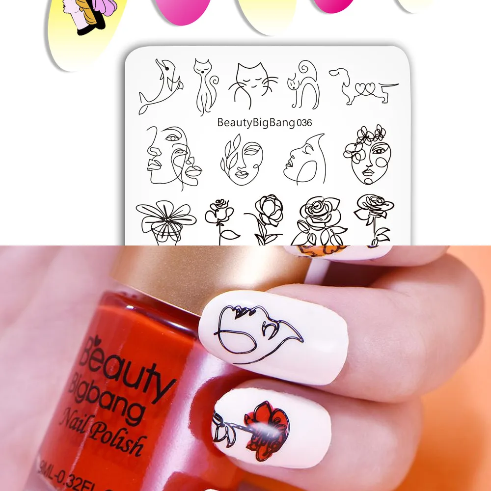 2020 BEAUTYBIGBANG Girl 6*6cm Square Flower Nail Stamping Plates Animal good for both beginners and pros on nail art DIY
2020 BEAUTYBIGBANG Girl 6*6cm Square Flower Nail Stamping Plates Animal good for both beginners and pros on nail art DIY