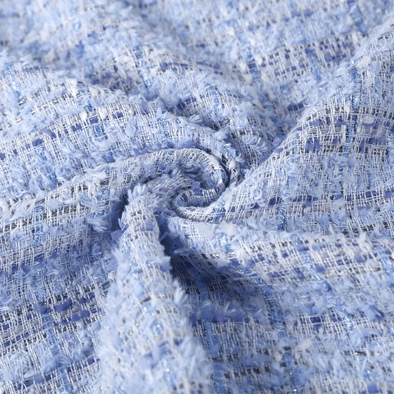 50x145cm France Blue Ribbon Lattice Yarn Dyed Braided Tweed Fabric For Woman Autumn Jacket Dress Suits Coat DIY Cloth Sewing
50x145cm France Blue Ribbon Lattice Yarn Dyed Braided Tweed Fabric For Woman Autumn Jacket Dress Suits Coat DIY Cloth Sewing