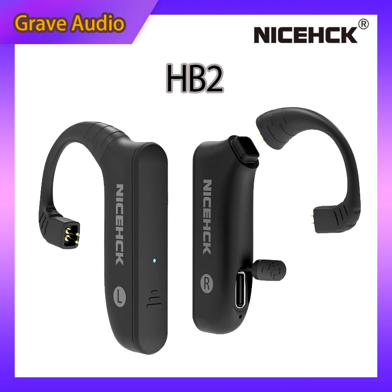 NiceHCK HB2 Bluetooth Receiver 5.2 Wireless HIFI QCC3040 Earphone Module Business Sport Earhook with Mic MMCX/ 2Pin For DB3 MK3
NiceHCK HB2 Bluetooth Receiver 5.2 Wireless HIFI QCC3040 Earphone Module Business Sport Earhook with Mic MMCX/ 2Pin For DB3 MK3