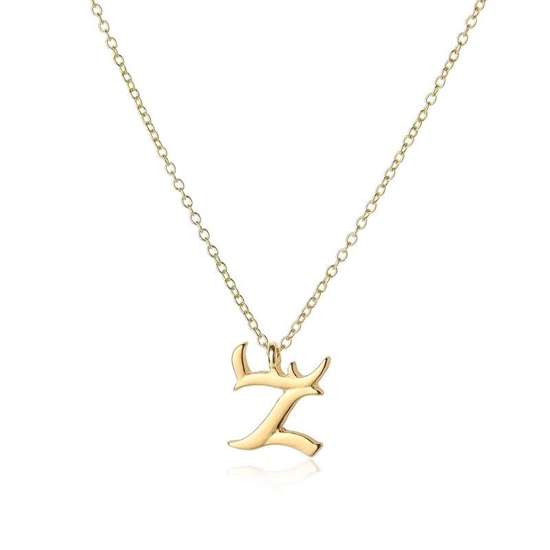 Cursive English letter Z name Sign Personality pendant chain necklace alphabet Initial sign friend family gift necklace jewelry
Cursive English letter Z name Sign Personality pendant chain necklace alphabet Initial sign friend family gift necklace jewelry