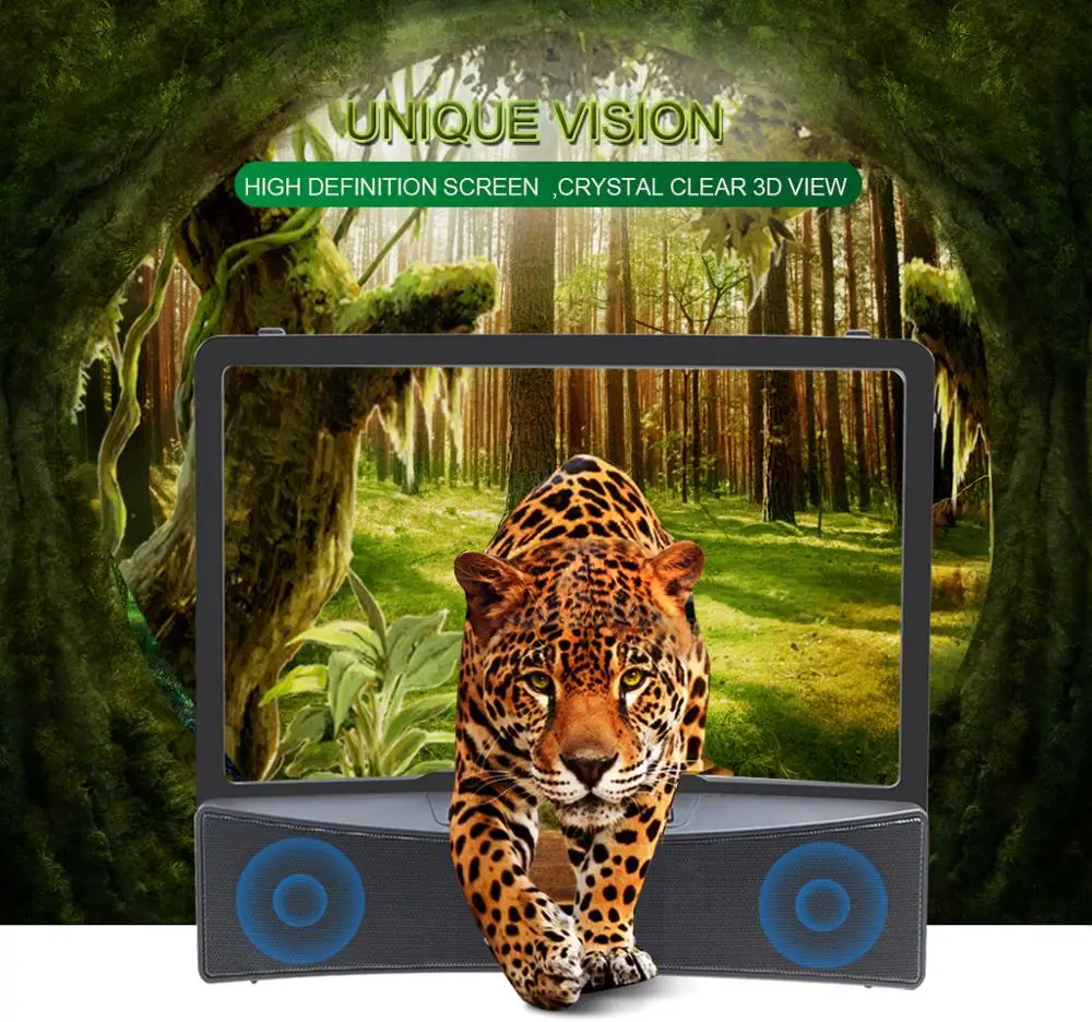 L10 10 Inch Two Bluetooth Speaker Curved Clear 3D View Display Phone Screen MagniFier With Louder Vibration Membrane Bass Sound 
L10 10 Inch Two Bluetooth Speaker Curved Clear 3D View Display Phone Screen MagniFier With Louder Vibration Membrane Bass Sound