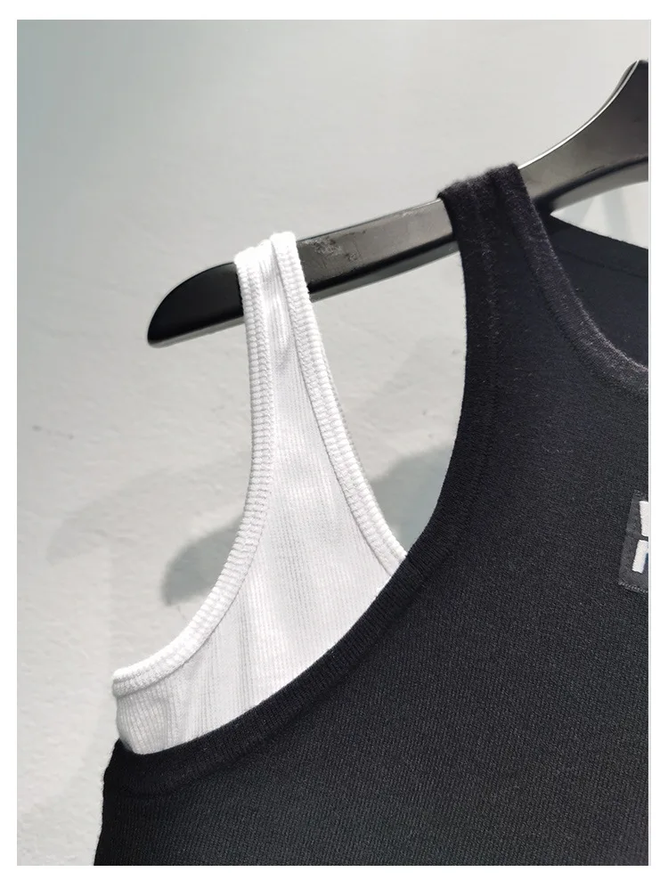 High Quality High Street Dress Spring and Summer New Fake Two-piece Slim Sleeveless Vest Skirt Sexy Dress Women Trendy
High Quality High Street Dress Spring and Summer New Fake Two-piece Slim Sleeveless Vest Skirt Sexy Dress Women Trendy