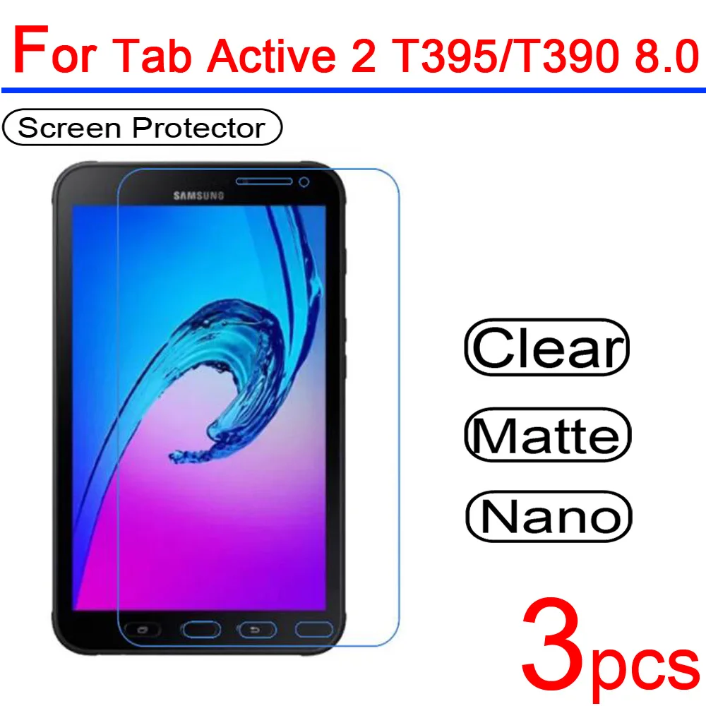 3 шт Ультра ясная глянцевая Защитная пленка для ЖК экрана samsung Galaxy Active 2/LTE T395 T390 T365