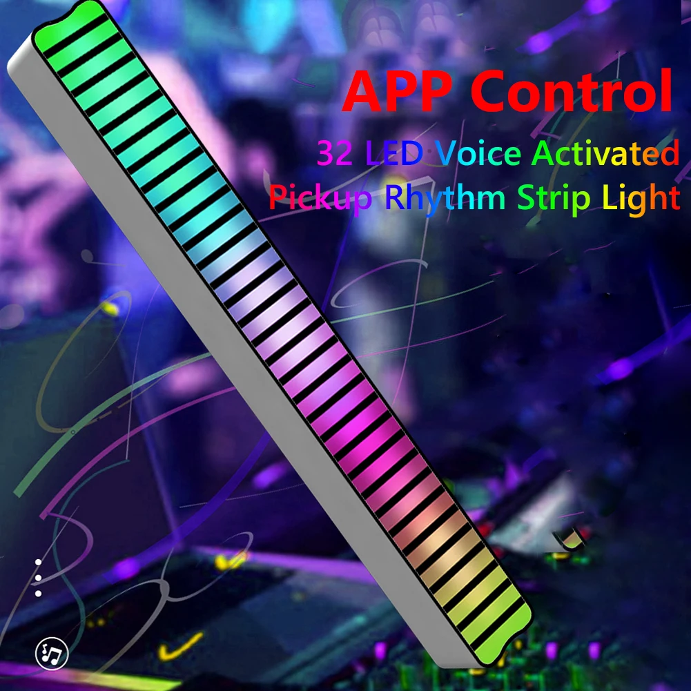 32 LED Bluetooth-Compatible RGB APP Control Voice Activated Light Pickup Rhythm Strip Light for Car
32 LED Bluetooth-Compatible RGB APP Control Voice Activated Light Pickup Rhythm Strip Light for Car
